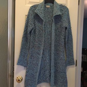 Charlotte Russe light blue knitted duster